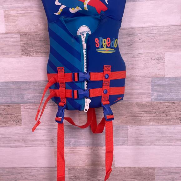 Speedo Infant Personal Flotation Device Life Vest Blue 30lbs - Picture 4 of 4